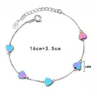 Simple Style Heart Shape Artificial Stone Copper White Gold Plated Bracelets In Bulk main image 2