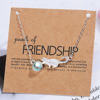 Simple Style Solid Color Copper Inlay Moonstone Pendant Necklace main image 1