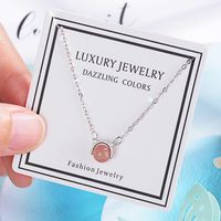 Cute Animal Copper Plating Inlay Crystal White Gold Plated Pendant Necklace main image 3