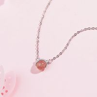Cute Animal Copper Plating Inlay Crystal White Gold Plated Pendant Necklace main image 4