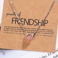 Cute Animal Copper Plating Inlay Crystal White Gold Plated Pendant Necklace main image 5