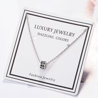 Copper IG Style Simple Style Inlay Geometric Zircon Necklace main image 3