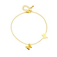 Simple Style Solid Color 304 Stainless Steel Plating No Inlaid 18K Gold Plated Women's Anklet main image 3