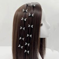 Women's Vacation Sweet Butterfly Alloy Glass Inlay Rhinestones Hair Clip main image 1