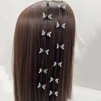 Women's Vacation Sweet Butterfly Alloy Glass Inlay Rhinestones Hair Clip main image 3