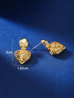 1 Pair Simple Style Skull Inlay Copper Zircon 18k Gold Plated Drop Earrings main image 2
