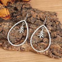 1 Pair Simple Style Commute Water Droplets Alloy Drop Earrings main image 4