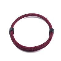 Casual Simple Style Solid Color Synthetics Handmade Women's Men's Wristband main image 6