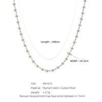 Künstliche Perle 18 Karat Vergoldet Einfacher Stil Perlen Einfarbig Halskette main image 2