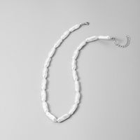 Simple Style Geometric Imitation Pearl Beaded Men's Necklace main image 4