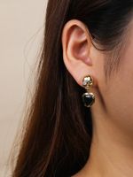 1 Pair Simple Style Skull Plating Inlay Copper Zircon 18k Gold Plated Drop Earrings main image 7