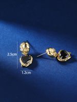 1 Pair Simple Style Skull Plating Inlay Copper Zircon 18k Gold Plated Drop Earrings main image 2