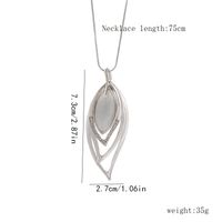 Simple Style Leaf Alloy Glass Copper Inlay Artificial Rhinestones Women's Pendant Necklace sku image 1