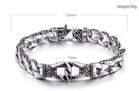 Wholesale Punk Geometric Titanium Steel Rings Bracelets main image 4