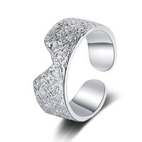 Classic Style C Shape Copper Plating White Gold Plated Rings main image 5