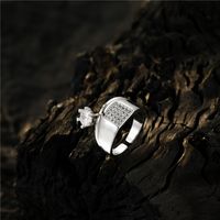 Classic Style Round Copper Plating White Gold Plated Rings main image 1