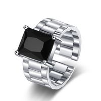 Classic Style C Shape Copper Plating Inlay Zircon White Gold Plated Open Rings main image 5