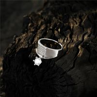 Classic Style Round Copper Plating White Gold Plated Rings main image 4