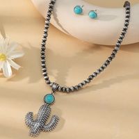 Simple Style Classic Style Color Block Gold Plated Turquoise Alloy Wholesale Jewelry Set main image 4