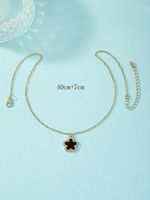 Simple Style Flower Zinc Alloy Plating Inlay Rhinestones Gold Plated Women's Pendant Necklace main image 7