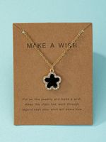 Simple Style Flower Zinc Alloy Plating Inlay Rhinestones Gold Plated Women's Pendant Necklace sku image 1