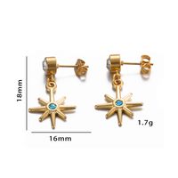 1 Pair Simple Style Geometric Cross Plating Stainless Steel Drop Earrings main image 2