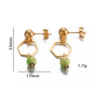 1 Pair Simple Style Geometric Cross Plating Stainless Steel Drop Earrings main image 4