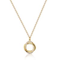 Simple Style Solid Color Sterling Silver Plating Inlay Zircon Gold Plated Necklace sku image 3
