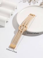 Wholesale Jewelry Simple Style Commute Color Block Pu Leather 14K Gold Plated Wristband main image 2