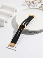 Wholesale Jewelry Simple Style Commute Color Block Pu Leather 14K Gold Plated Wristband main image 4