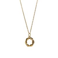 Simple Style Solid Color Sterling Silver Plating Inlay Zircon Gold Plated Necklace main image 8