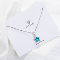 1 Piece 8 * 8mm Copper Artificial Crystal White Gold Plated Star Polished Pendant main image 5