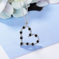 Copper Sweet Simple Style Inlay Heart Shape Zircon Pendant Necklace main image 4