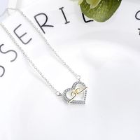 Simple Style Heart Shape Copper Inlay Zircon Pendant Necklace main image 5