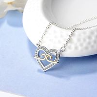 Simple Style Heart Shape Copper Inlay Zircon Pendant Necklace main image 1