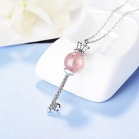 Simple Style Crown Copper Inlay Zircon Pendant Necklace main image 5