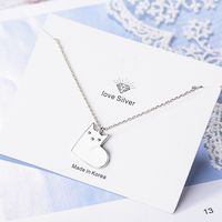 Cute Solid Color Copper Plating Gold Plated Pendant Necklace main image 3