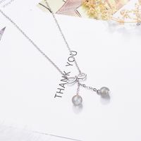 Simple Style Bow Knot Copper Chain Pendant Necklace main image 3