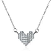 Einfacher Stil Herzform Kupfer Inlay Zirkon Halskette Mit Anhänger main image 6