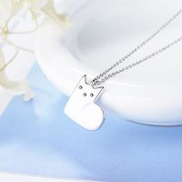Cute Solid Color Copper Plating Gold Plated Pendant Necklace main image 1