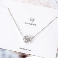 Simple Style Solid Color Copper Inlay Zircon Pendant Necklace main image 2