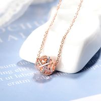 Style Simple Couleur Unie Le Cuivre Incruster Zircon Pendentif main image 6