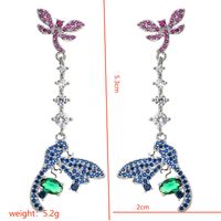 1 Pair Sweet Dragonfly Plating Inlay Copper Zircon White Gold Plated Drop Earrings sku image 2