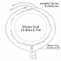 Retro Simple Style Irregular Star Alloy Copper Layered Tassel Chain Women's Layered Necklaces main image 2