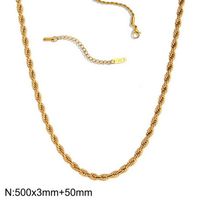 Wholesale Vintage Style Geometric Solid Color Stainless Steel Titanium Steel Plating Necklace sku image 8