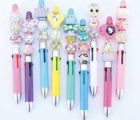 1 Piece Color Block Class Learning Daily Mixed Materials Cute Ballpoint Pen main image 1