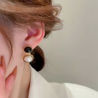 1 Pair Vintage Style Simple Style Round Plating Inlay Alloy Artificial Pearls Gold Plated Drop Earrings main image 4
