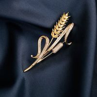 Elegant Luxurious Grain Brass Inlay Zircon Women's Brooches 1 Piece sku image 5