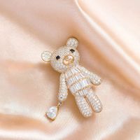 Elegant Luxurious Animal Brass Inlay Artificial Pearls Zircon Women's Brooches 1 Piece sku image 8