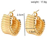 1 Pair Vintage Style Simple Style Water Droplets Solid Color Flower Plating Copper 18k Gold Plated Earrings main image 5